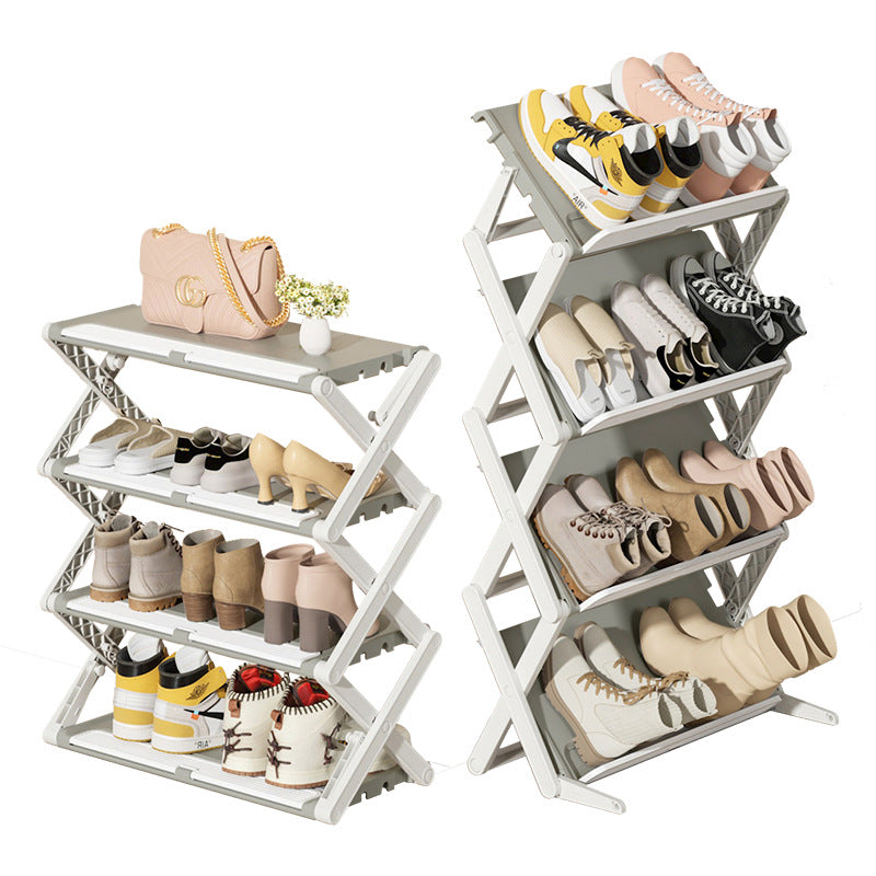 ZY-DF024 Foldable 4 Layer Shoe Rack Space Saving Home Dormitory Shoes Holder ZY-DF024 Foldable 4 Layer Shoe Rack Space Saving Home Dormitory Shoes Holder
